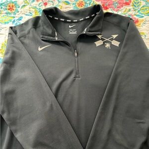 Men's Nike Black Army Black Knights Rivalry Pacer Quarter-Zip Pullover Jacket